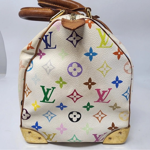 SOLD. Louis Vuitton White Murakami Speedy 30 - Picture 3 of 14